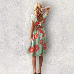 Anthropologie Corey Lynn Calter Floral Open Back Dress- 4